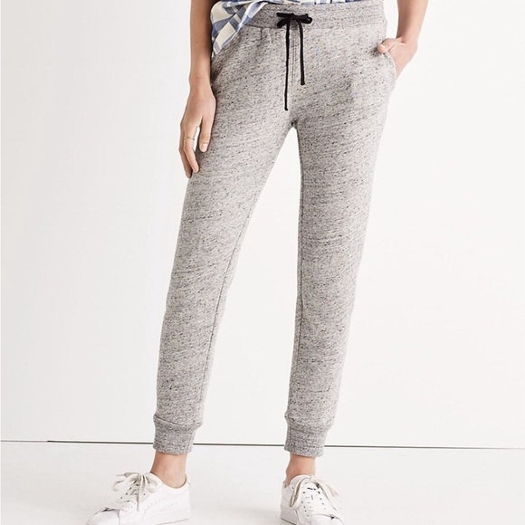 Madewell Heathered Offline Slim Sweatpants, grey heather size small - Picture 1 of 5